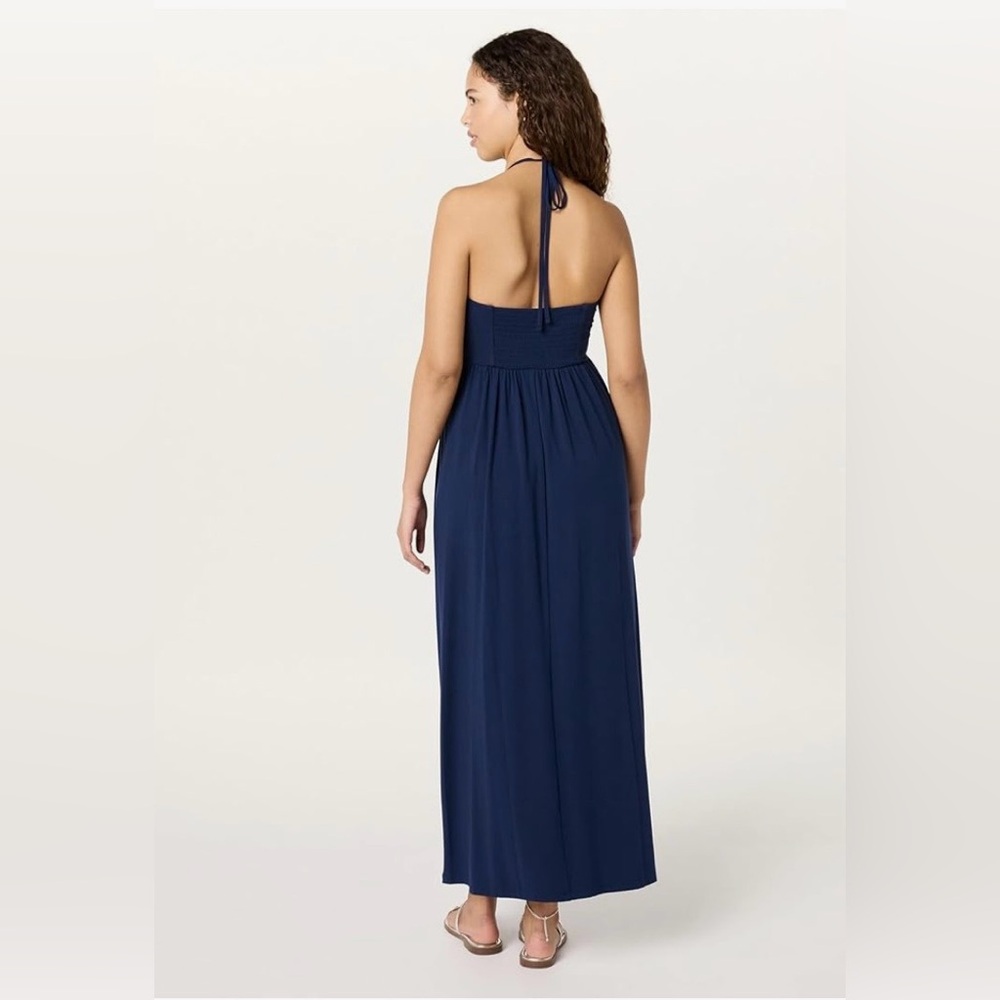 NWT Navy Halter Maxi Dress - Picture 2 of 6